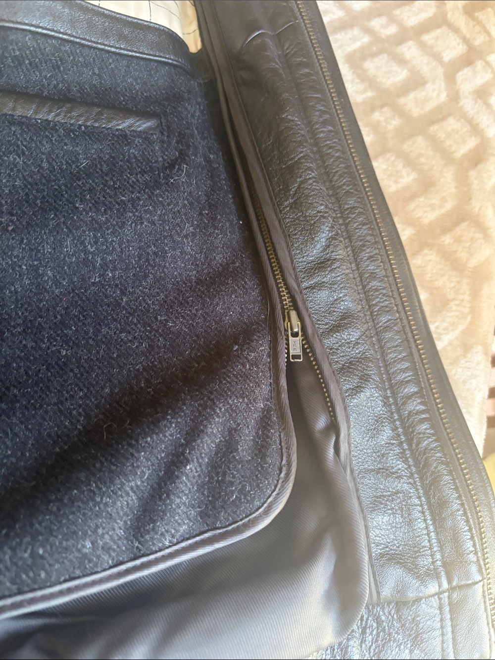 Men's JoS. A. Bank Dark Brown Leather Jacket - Picture 9 of 11